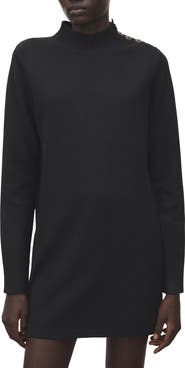 MANGO Button Detail Long Sleeve Sweater Dress