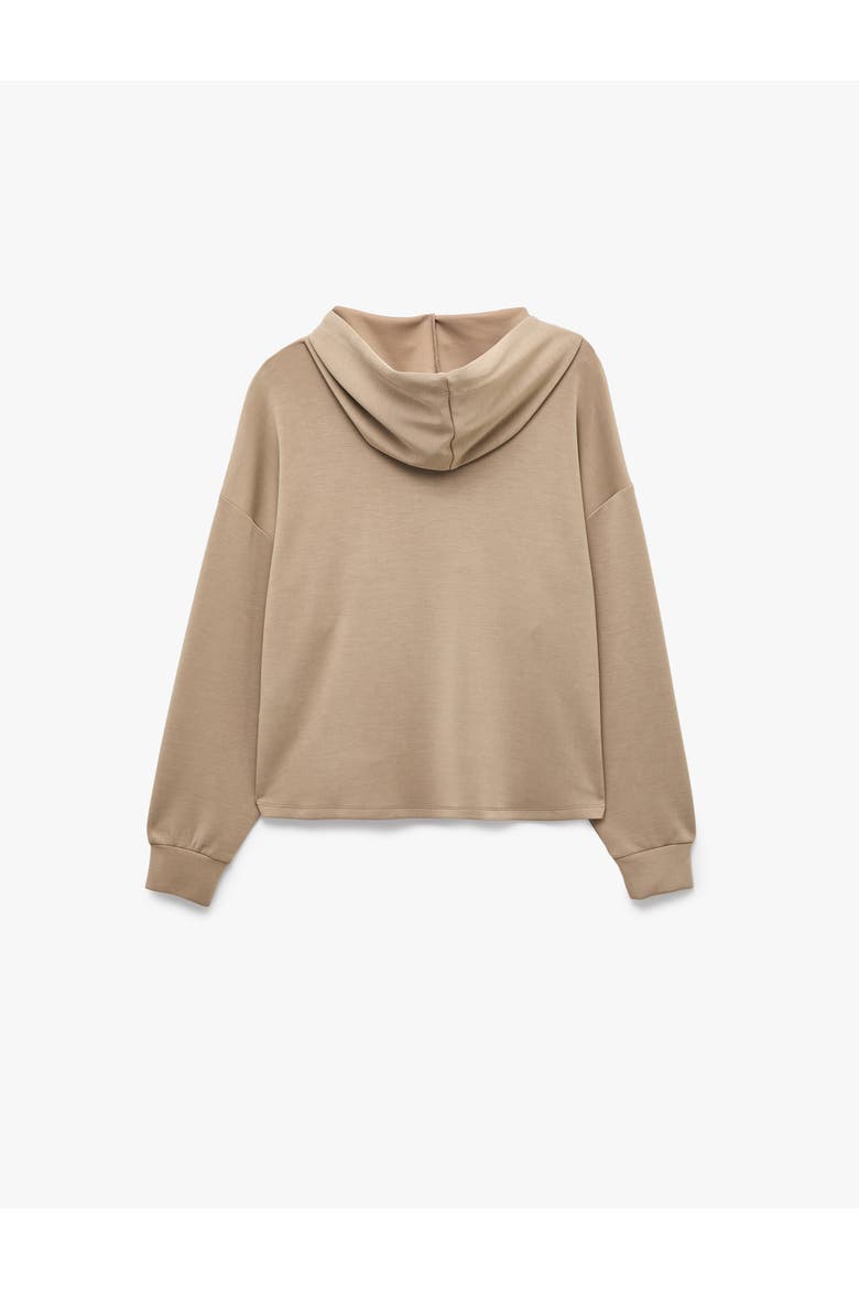 Kangaroo Pocket Hoodie, Alternate, color, BEIGE