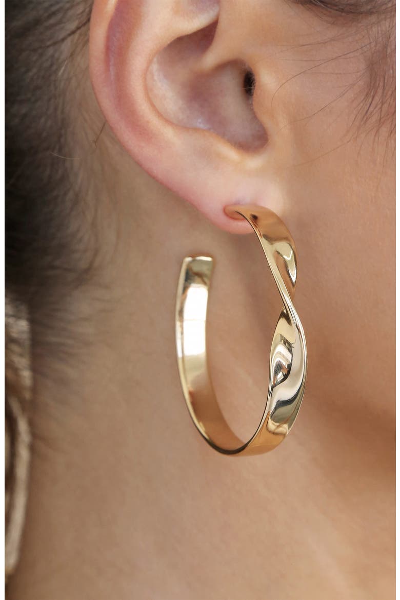 Heirloom Large Hoop Earrings, Alternate, color, GOLD