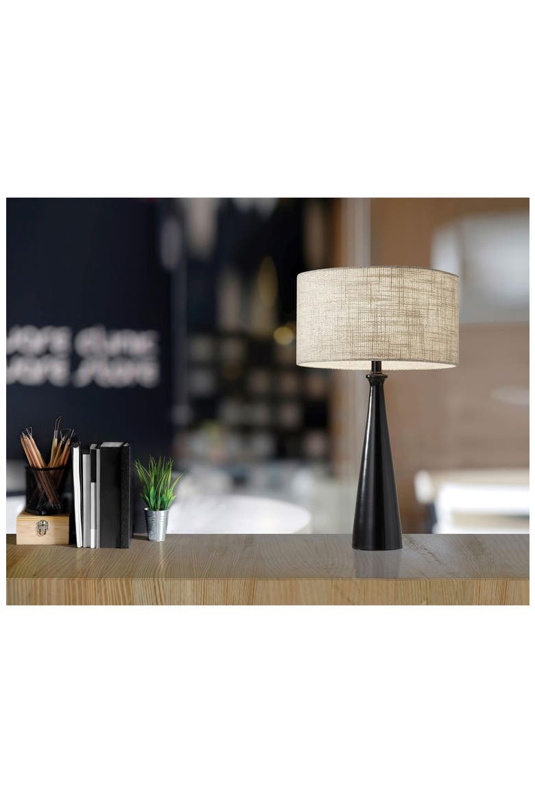 Linda Table Lamp, Alternate, color, BLACK