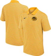 Nike Men's Nike Gold/White Iowa Hawkeyes Primetime Victory Striped Performance Polo