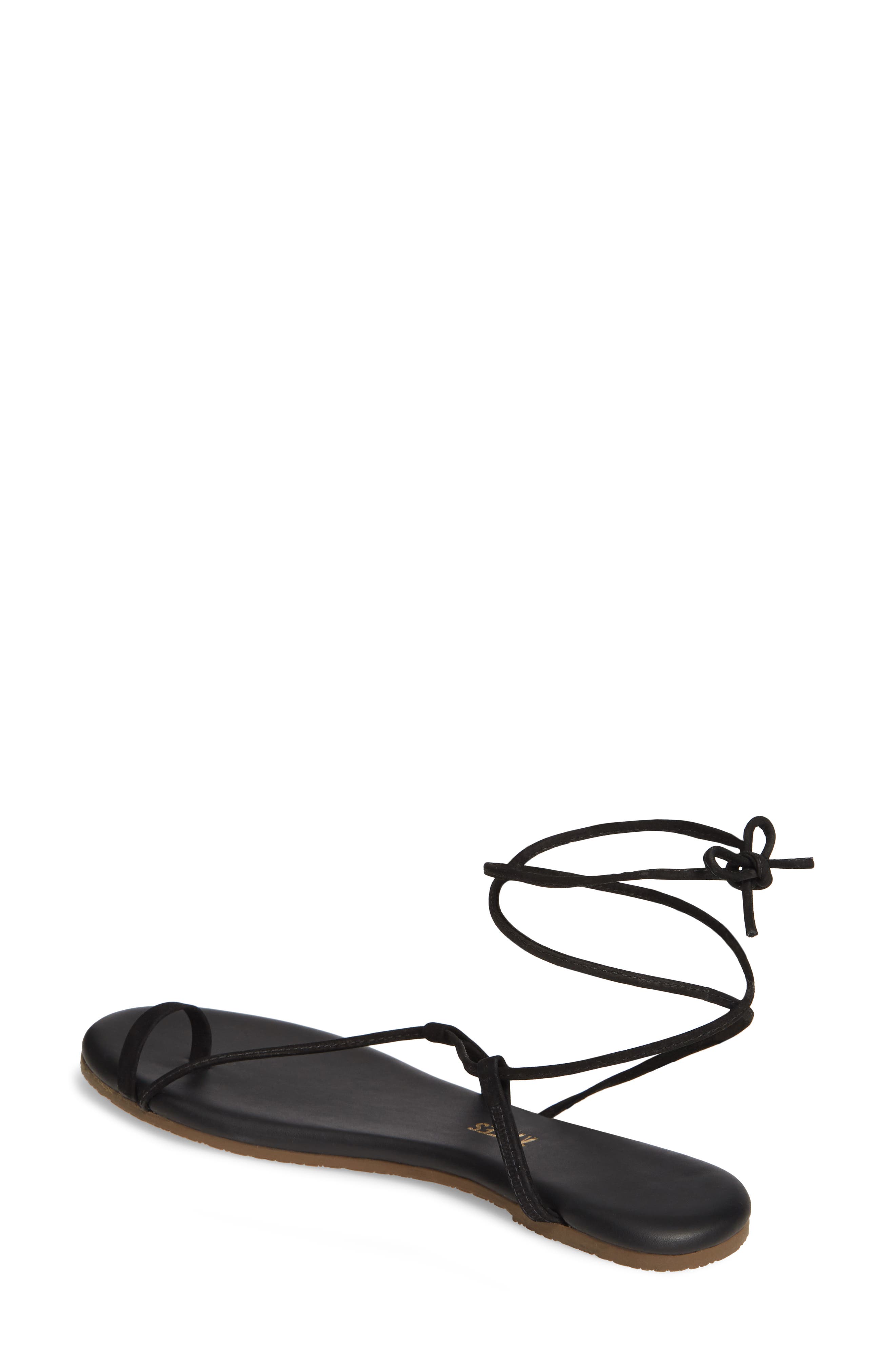TKEES Jo Lace-Up Sandal, Alternate, color, Black