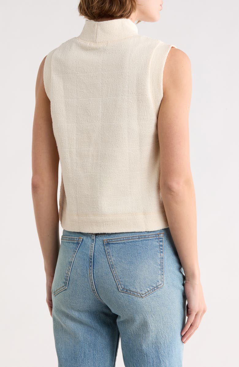 DRESS TO High Neck Boucle Tank, Alternate, color, Off White