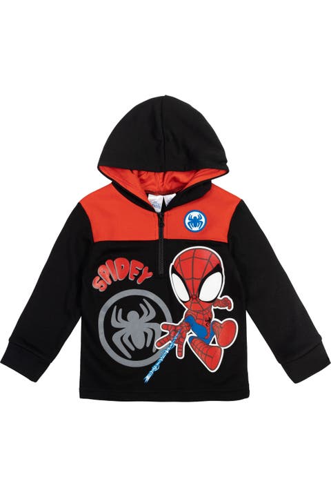 Spidey and His Amazing Friends Fleece Quarter-Zip Hooded Sweatshirt
