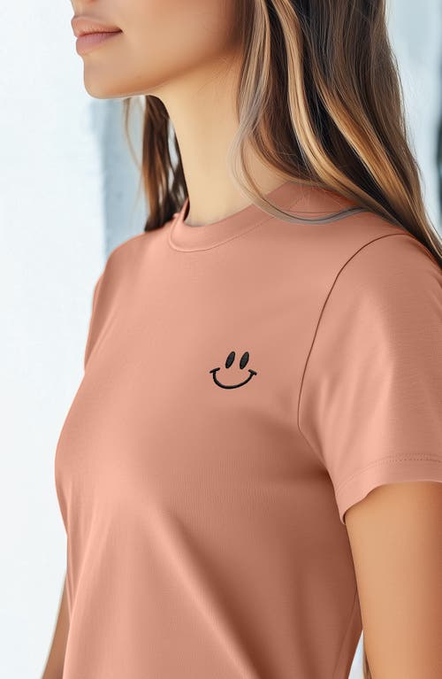Dalix Smile Face Tee In Terracotta