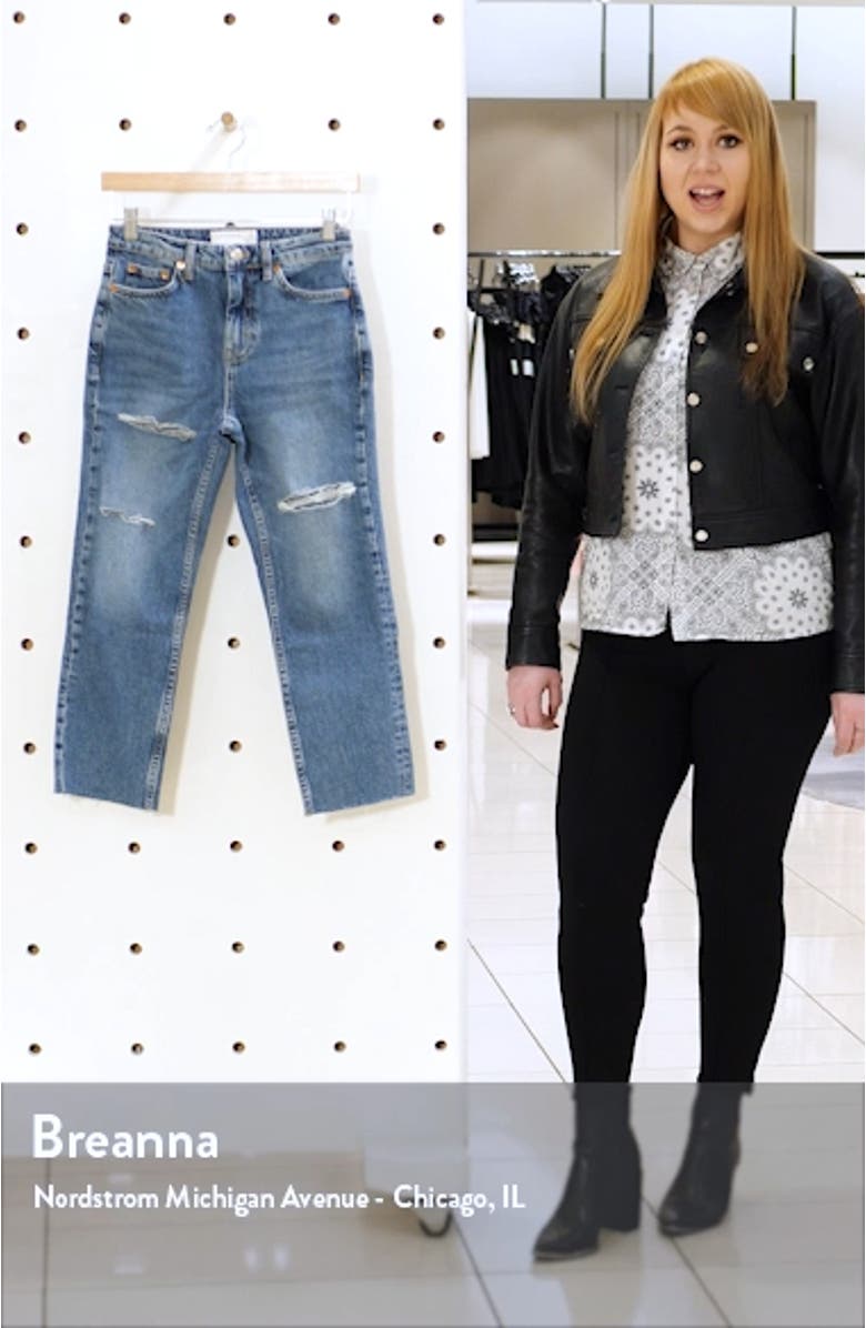 Sofia Ripped Straight Leg Jeans, sales video thumbnail