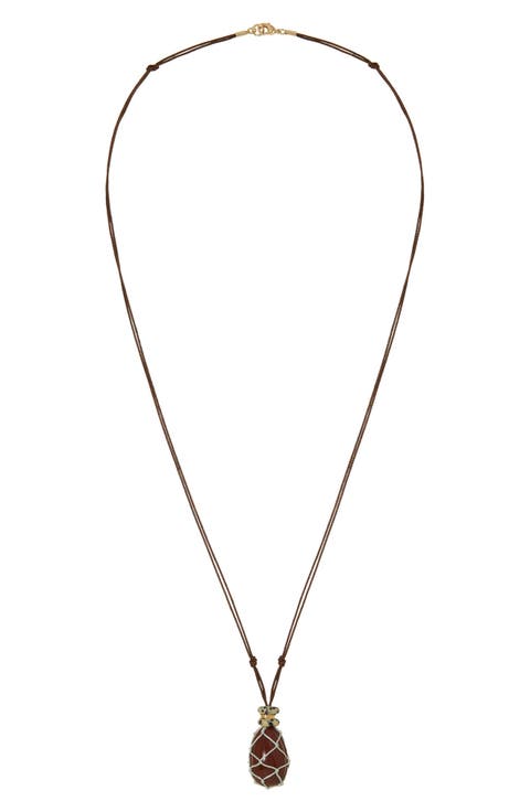 The Net Stone Pendant Necklace