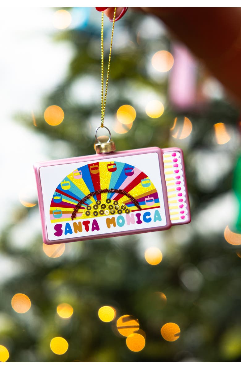 Furbish Matchbook Ornament - Santa Monica, Alternate, color, Pink
