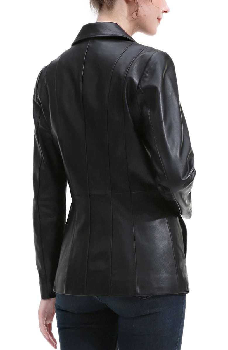 Kimi & Kai Women's Madeline Leather Blazer, Alternate, color, Black