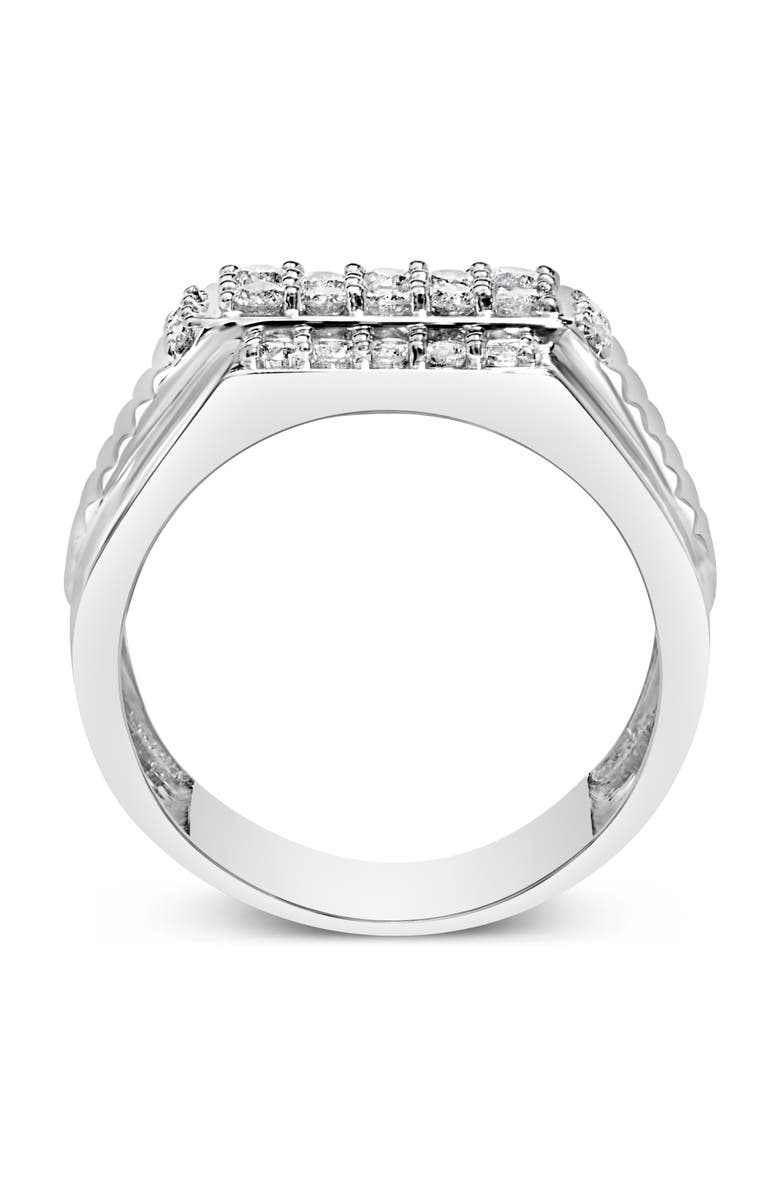 Haus of Brilliance Men's Silver 1.00 Cttw Diamond Multi Row Band Ring, Alternate, color, Silver