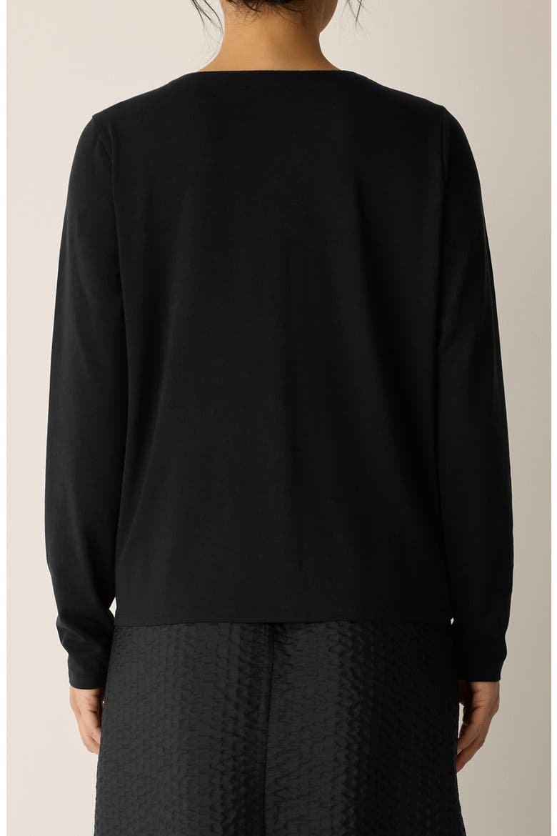 Boxy Button-Up Top, Alternate, color, BLACK