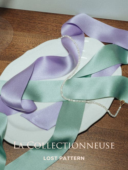 Lost Pattern Nyc "la Collectionneuse" Silk Ribbon Scarf In Multi