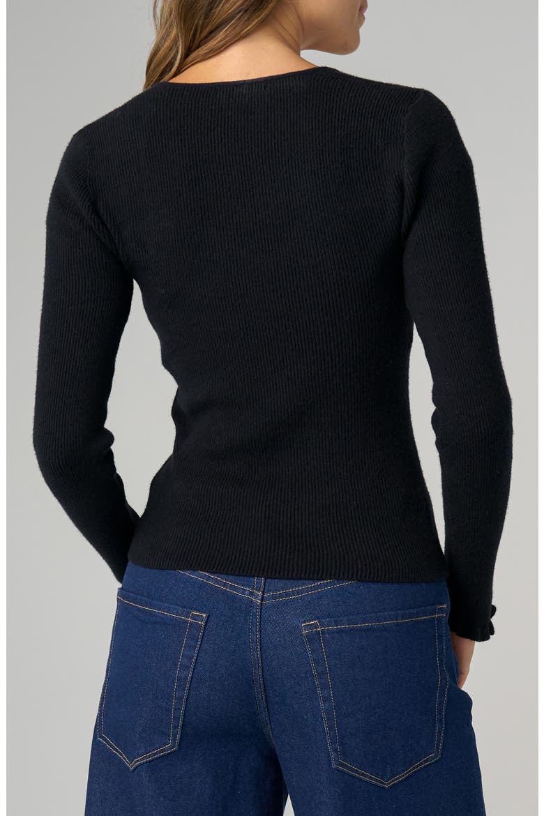 Rib Sweater, Alternate, color, BLACK
