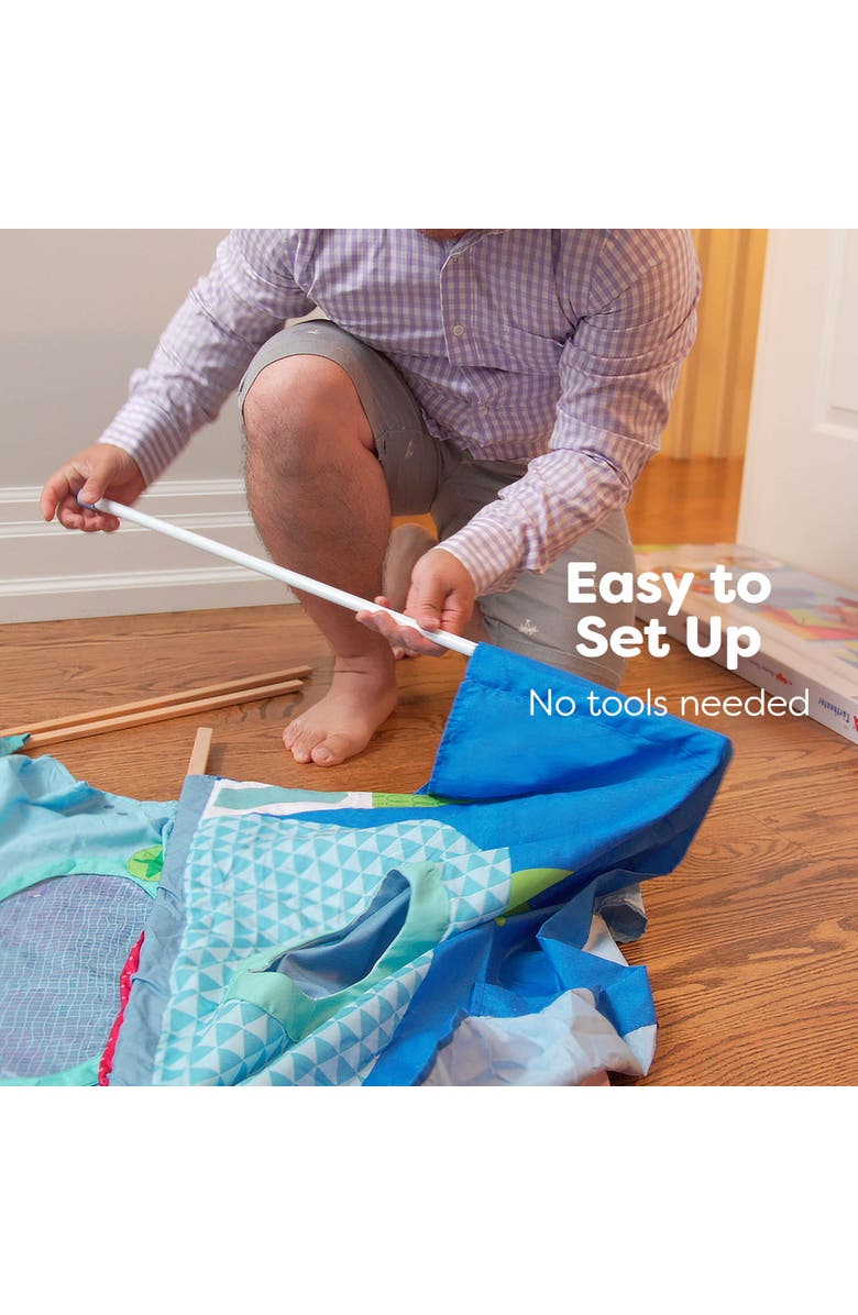 HABA Doorway Puppet Theater - Space Saver with Adjustable Rod Ideal for Pretend Play, Hand Puppets, Educational Kids Activities, & Toys for Toddlers, Alternate, color, Multi