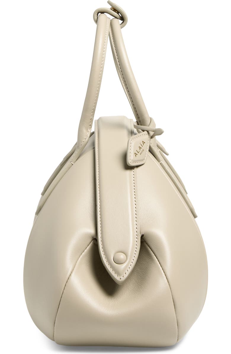 Alaïa Small Leather Top Handle Bag, Alternate, color, Beige Grise