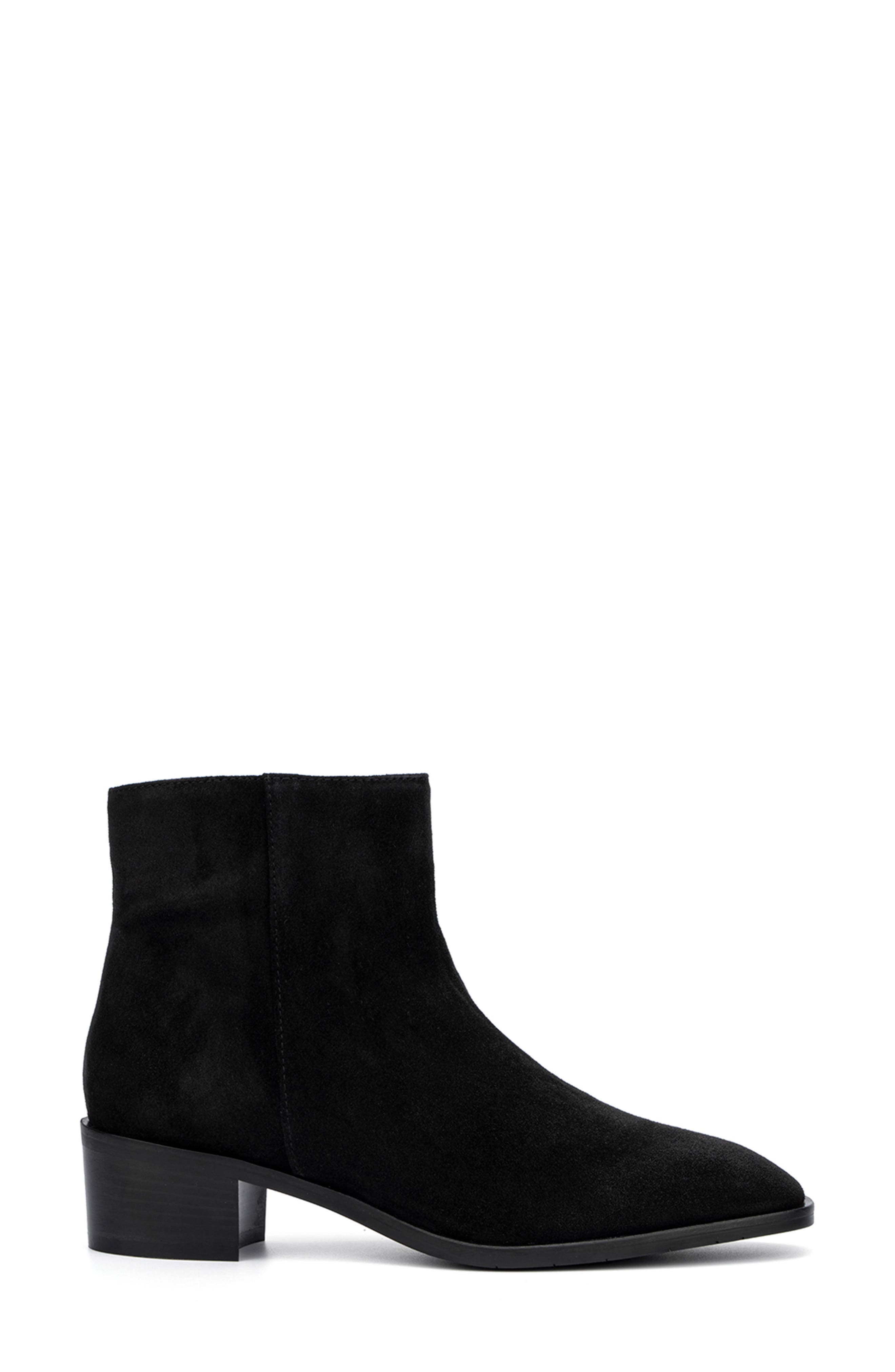 Aquatalia Reeta Luxe Weatherproof Suede Bootie, Alternate, color, Black