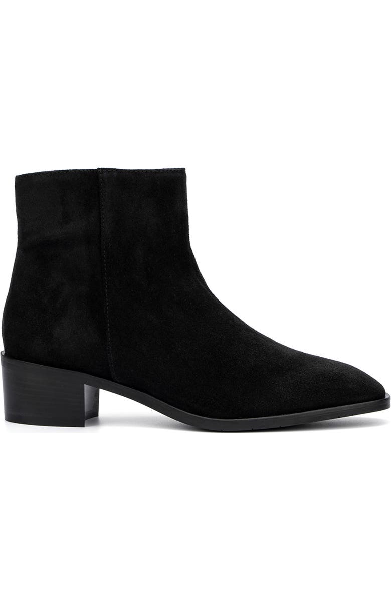 Aquatalia Reeta Luxe Weatherproof Suede Bootie, Alternate, color, Black