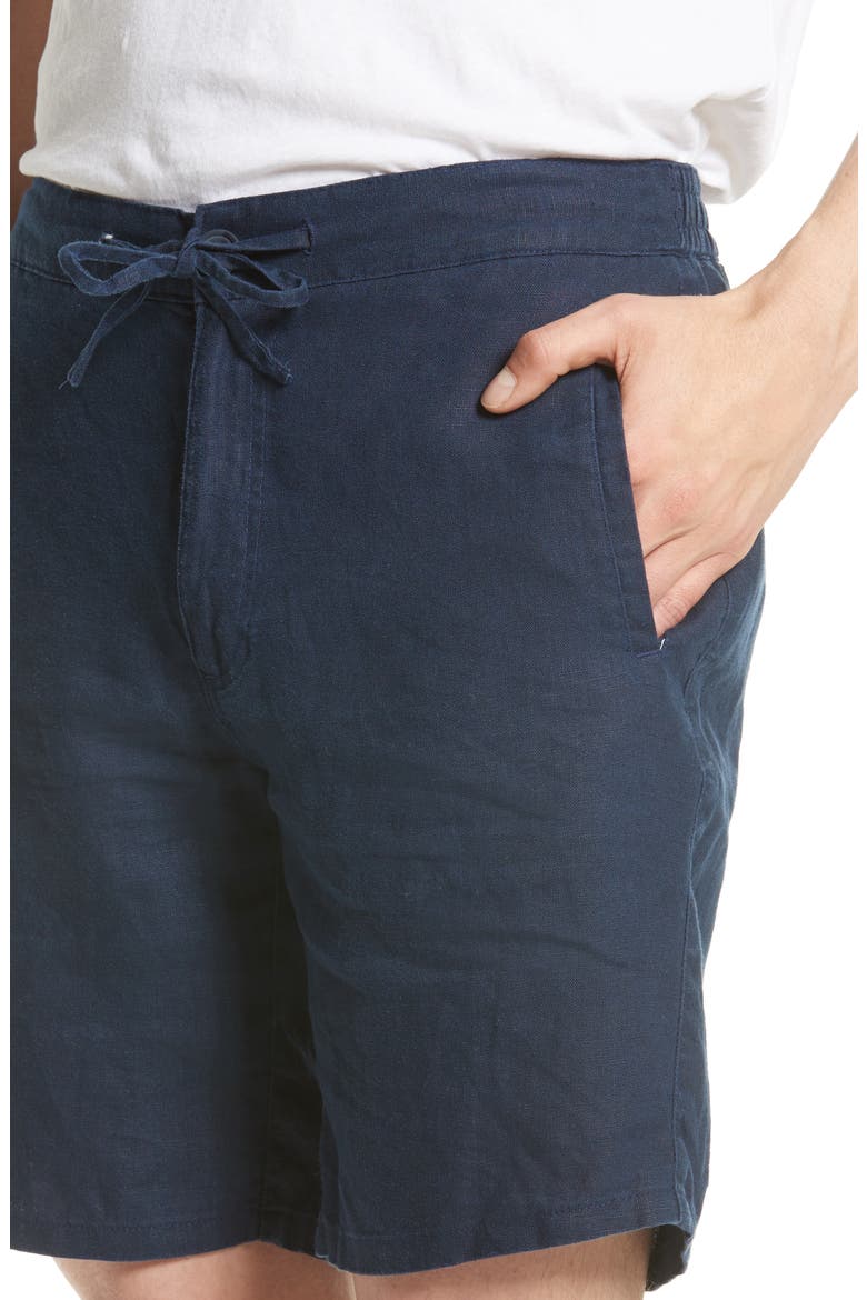 Max Linen Shorts, Alternate, color, DEEP NAVY