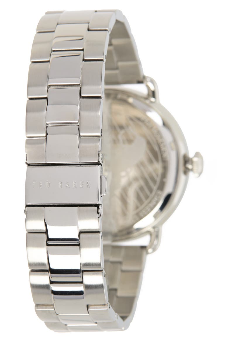 London Margarit Multifunction Bracelet Watch, 46mm, Alternate, color, SILVER/BLUE/SILVER