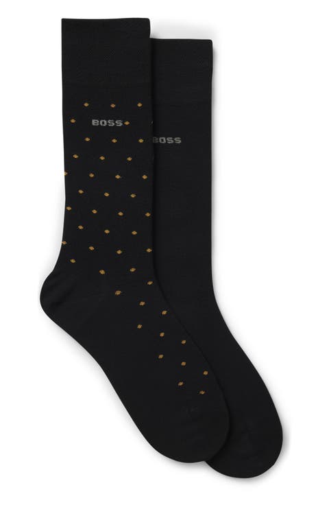 Assorted 2-Pack Dot & Solid Dress Socks