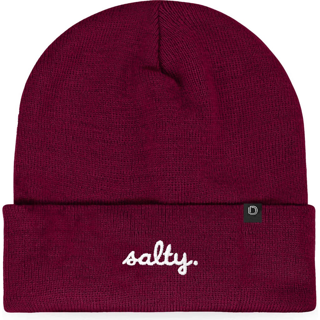 Dalix Salty Beanie Cap In Burgundy