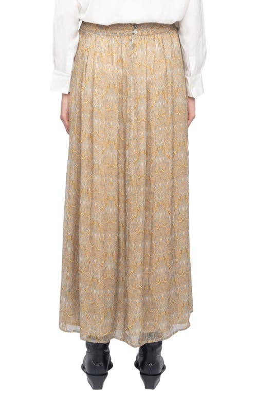 Zadig & Voltaire Jady Paisley Print Maxi Skirt In Brown