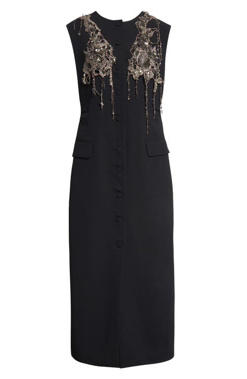 Dries Van Noten Dilby Embellished Button Front Dress