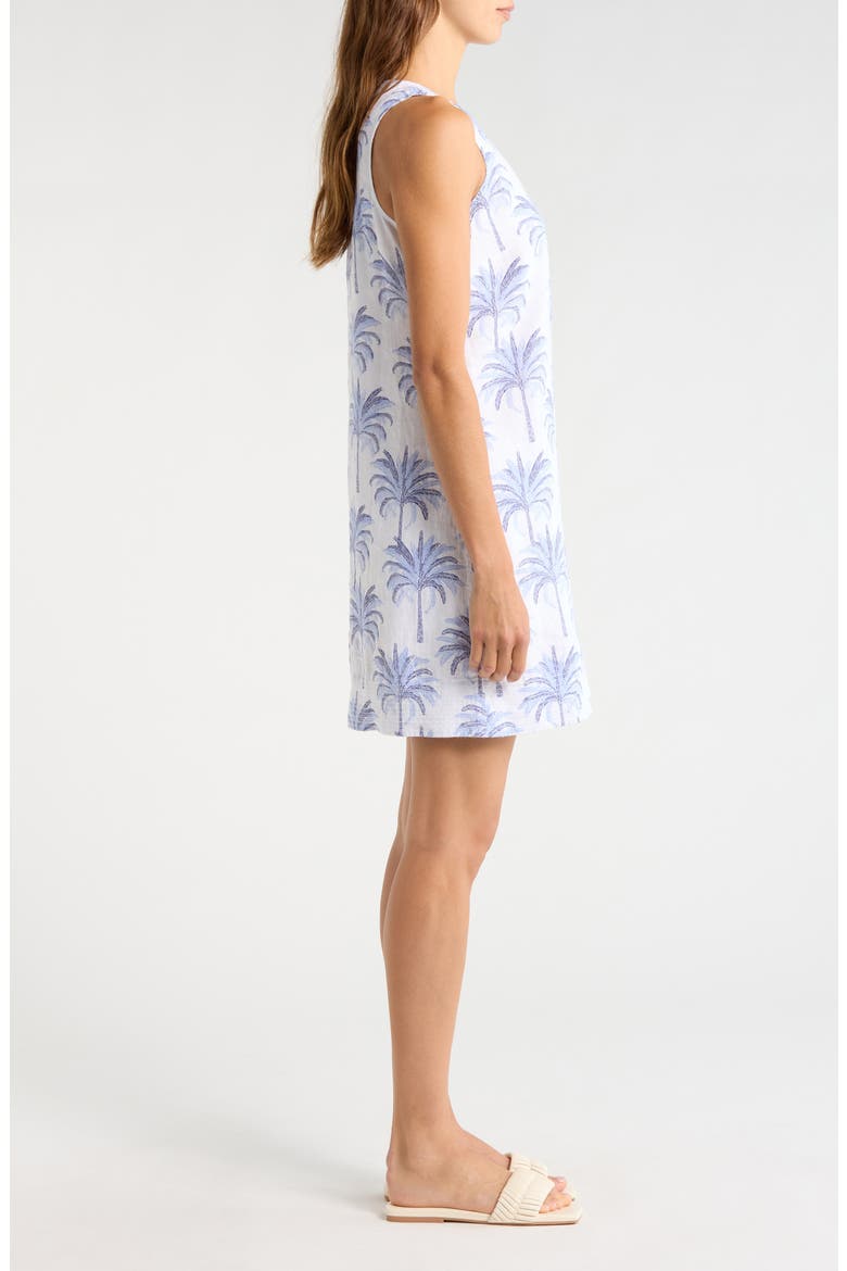 Palm Banks Sleeveless Linen Shift Minidress, Alternate, color, SANIBEL BLUE