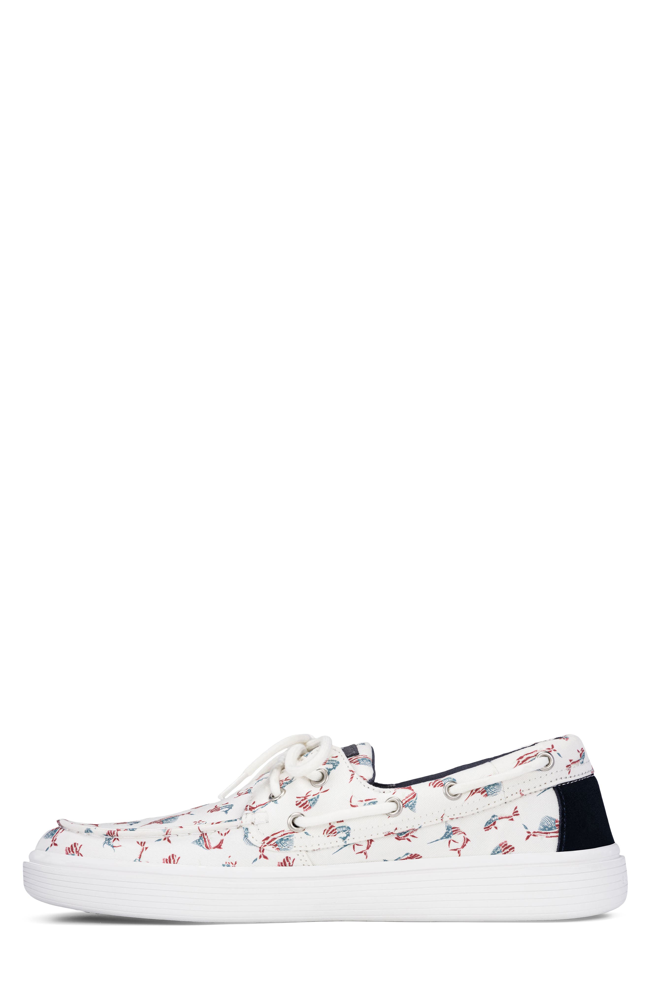 The Harbor Americana Boat Shoe, Alternate, color, WHITE