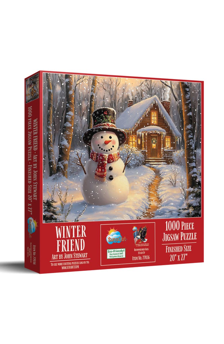 Sunsout Winter Friend 1000 piece Jigsaw Puzzle for Adults, Main, color, Multicolor