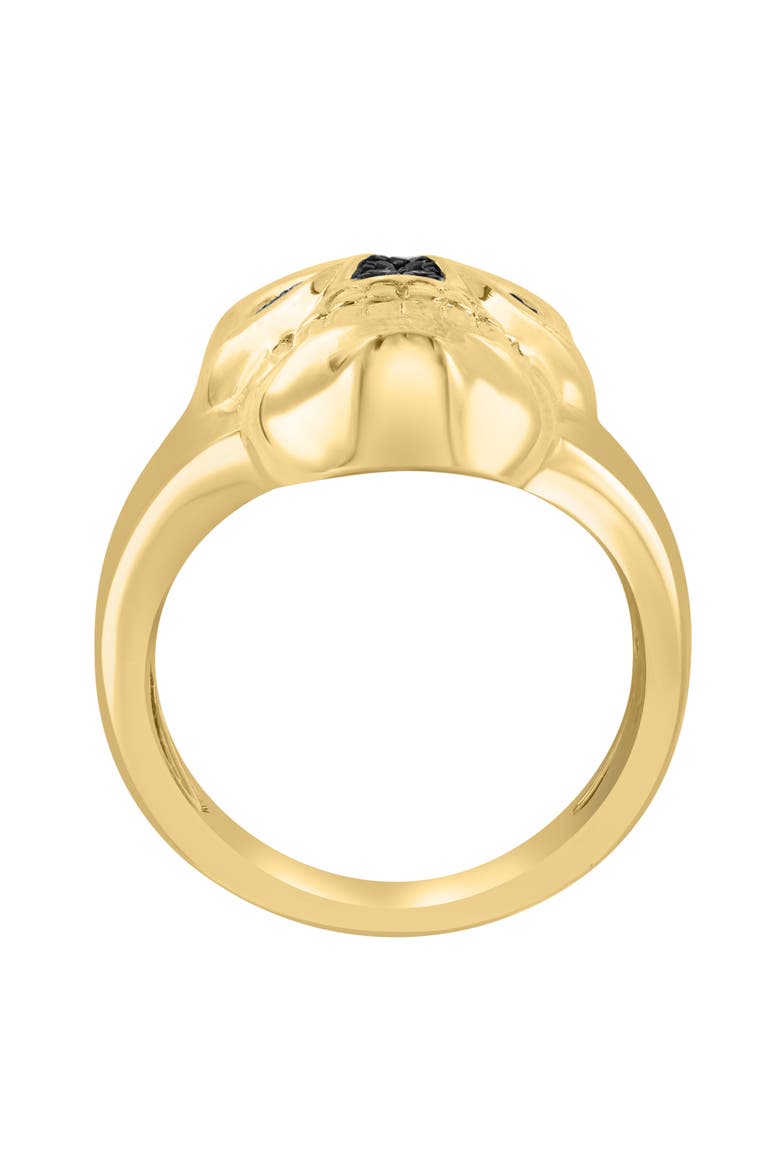 Men's Black Spinel Skull Ring, Alternate, color, BLACK