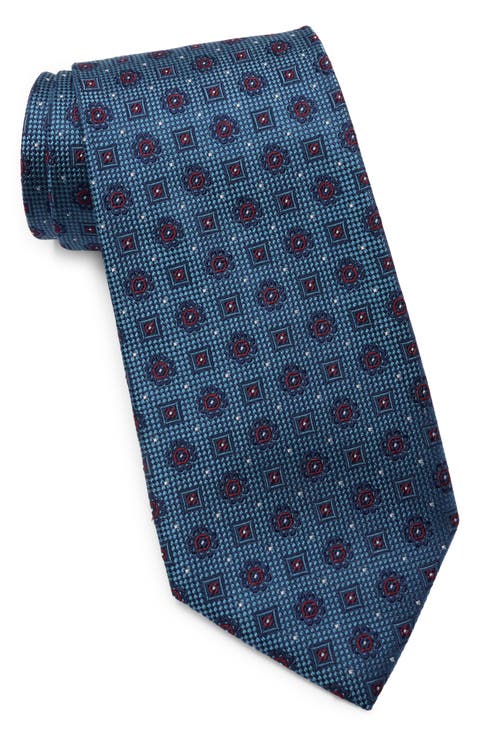 Neat Floral Silk Blend Tie