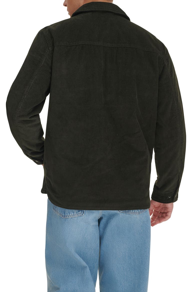Corduroy Shacket, Alternate, color, DARK OLIVE