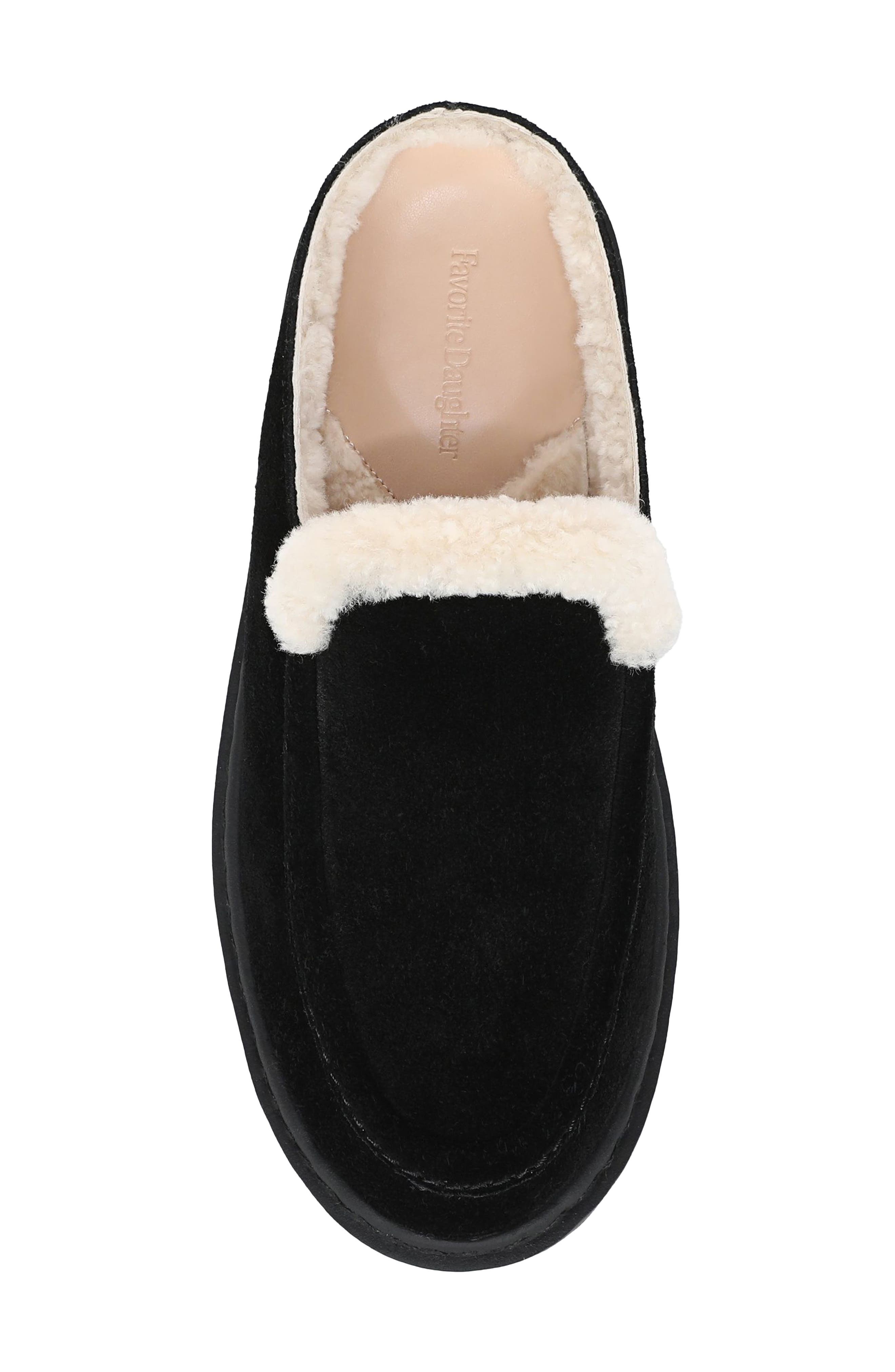 Favorite Daughter Sunny Genuine Shearling Lined Platform Clog, Alternate, color, Black