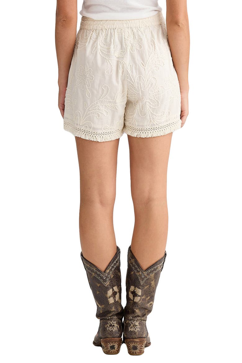 Chantilly Embroidered Fringe Trim Shorts, Alternate, color, NATURAL EMBROIDERY