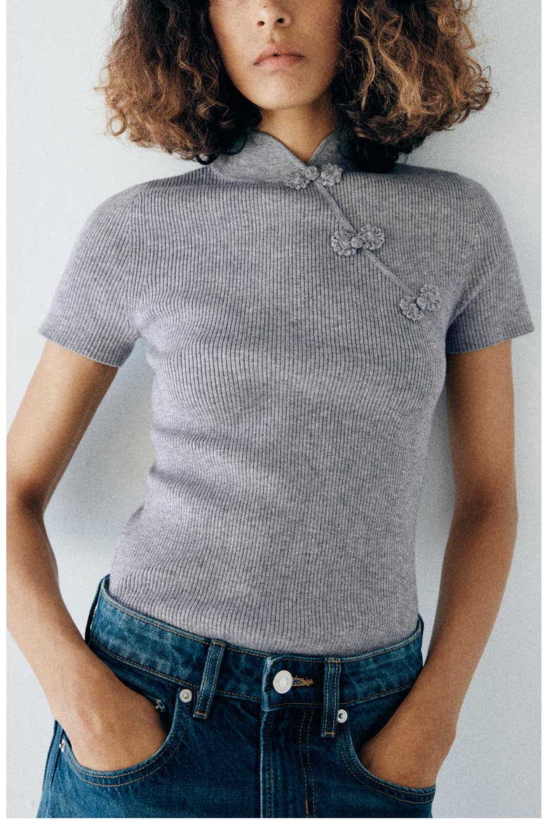 Asymmetric Neck Sweater, Main, color, MEDIUM HEATHER GREY