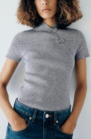 MANGO Asymmetric Neck Sweater