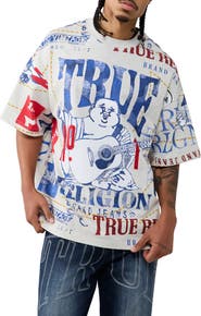 True Religion No. 1 Print Oversized Graphic T-Shirt
