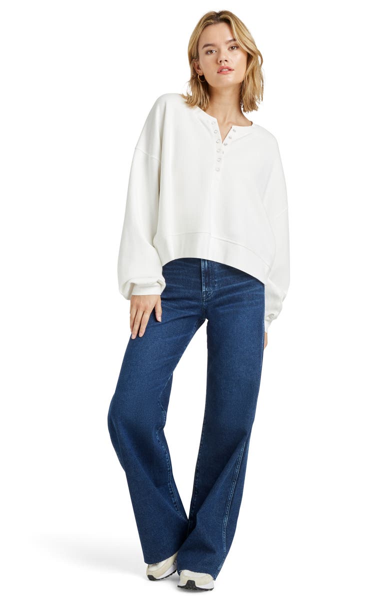 Splendid Henley Balloon Sleeve Sweatshirt, Alternate, color, 