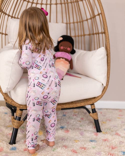 Lev Baby Makeup Print Relaxed Lounge Pants In Pink