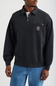 Carhartt Work In Progress Half Zip Cotton Sweatshirt