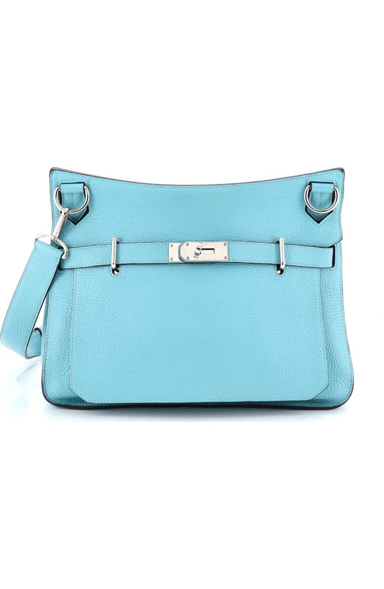Pre-Owned Hermes Jypsiere Bag Clemence 34, Main, color, Bleu Atoll