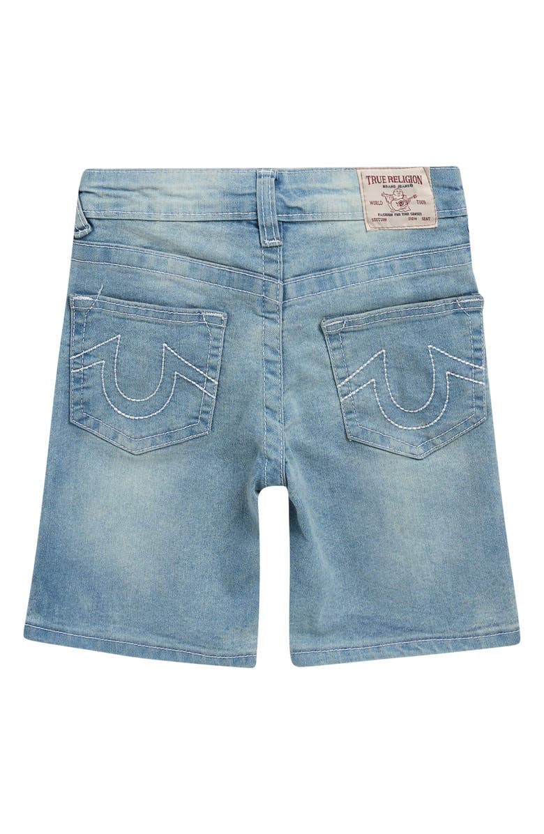 True Religion Kids' Knit Graphic T-Shirt & Denim Shorts Set, Alternate, color, White