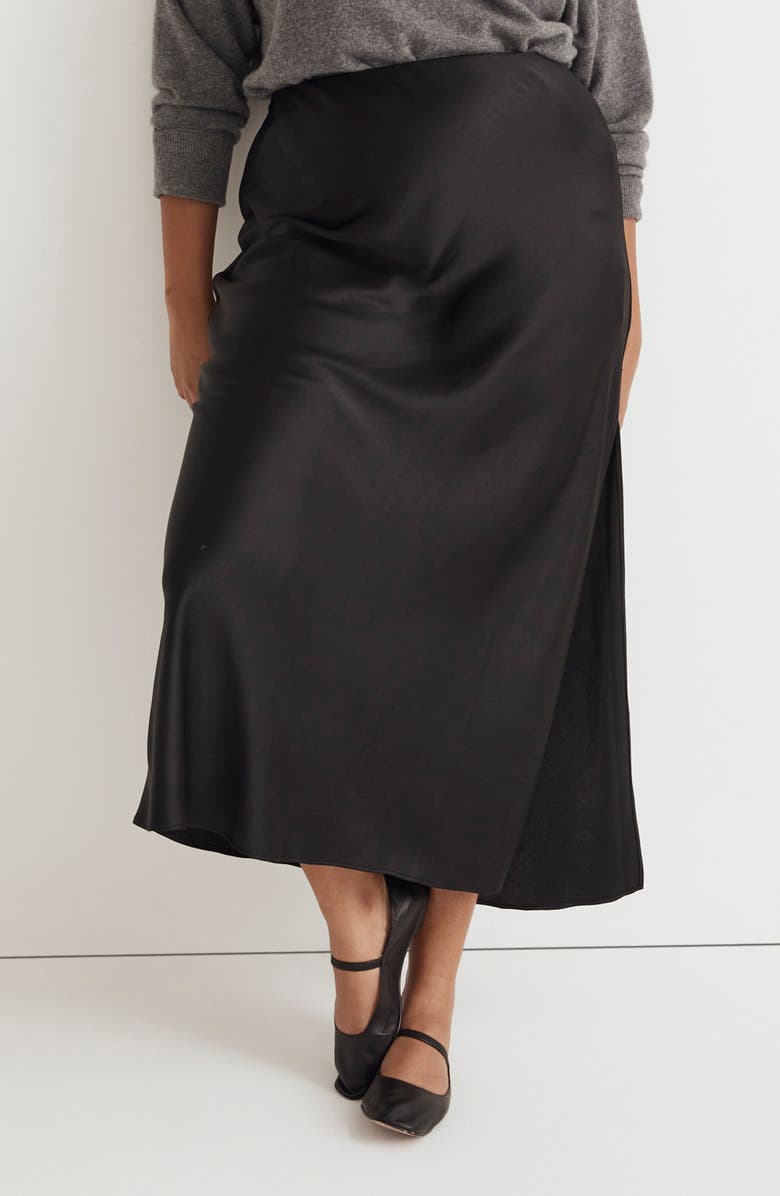 Madewell Satin Slip Skirt, Alternate, color,
