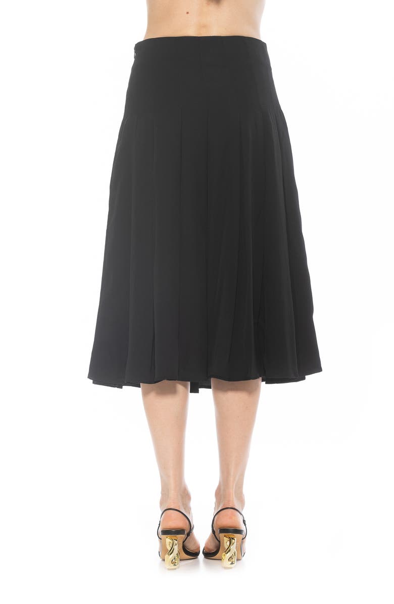 Alexia Admor Shilo Pleated Midi Skirt, Alternate, color, Black