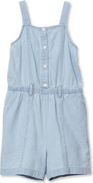 Lands' End Girls Lightweight Denim Romper