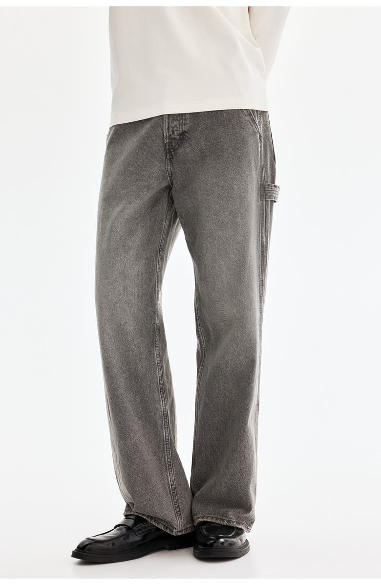 H&M Loose Carpenter Jeans, Alternate, color, Gray