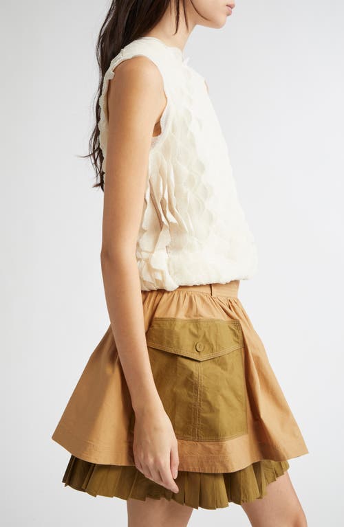 Ulla Johnson Maelys Layered Scalloped Cotton-blend Top In Pristine
