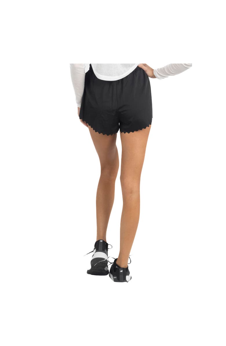 AKALIA Chloe Romantic Scalloped Detailing Shorts, Alternate, color, Black