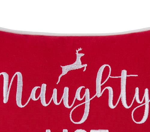 C & F Home C&f Home "naughty List Legend" Small Christmas Accent Pillow, 10" X 10" In Red